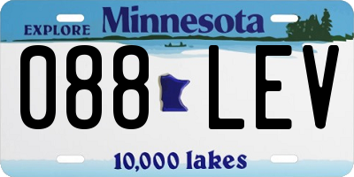 MN license plate 088LEV