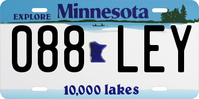 MN license plate 088LEY
