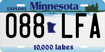 MN license plate 088LFA