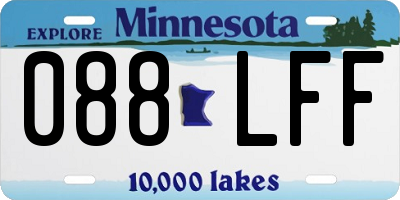 MN license plate 088LFF