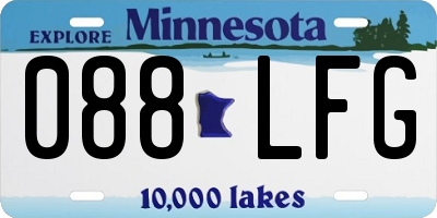 MN license plate 088LFG