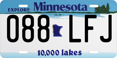 MN license plate 088LFJ