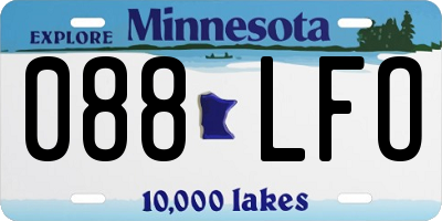 MN license plate 088LFO