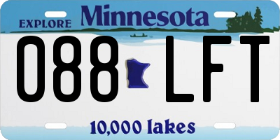 MN license plate 088LFT