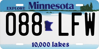 MN license plate 088LFW