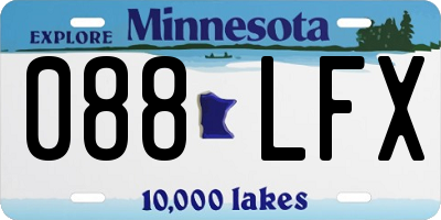 MN license plate 088LFX