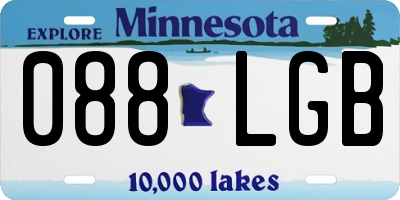 MN license plate 088LGB