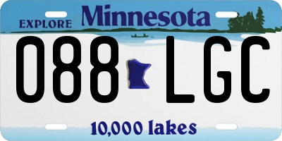 MN license plate 088LGC