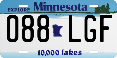 MN license plate 088LGF