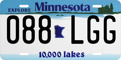 MN license plate 088LGG