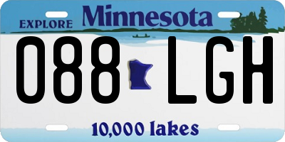 MN license plate 088LGH