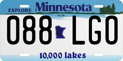 MN license plate 088LGO