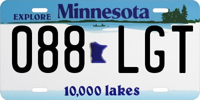 MN license plate 088LGT