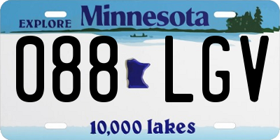 MN license plate 088LGV