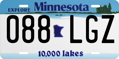 MN license plate 088LGZ