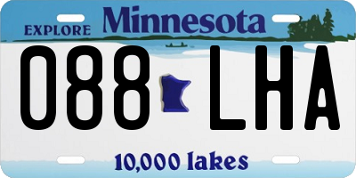 MN license plate 088LHA