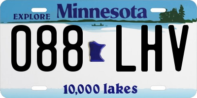 MN license plate 088LHV