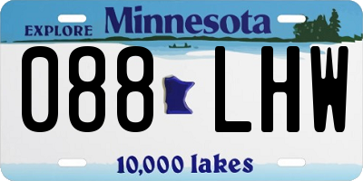 MN license plate 088LHW