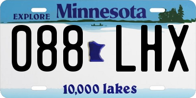 MN license plate 088LHX
