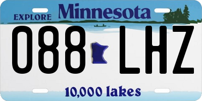 MN license plate 088LHZ