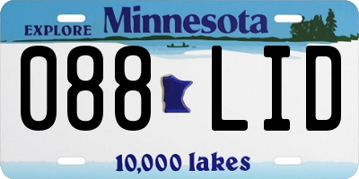 MN license plate 088LID