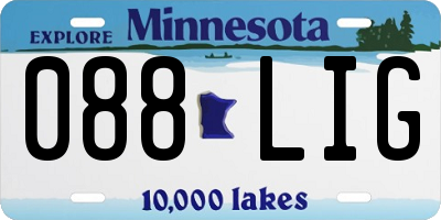 MN license plate 088LIG
