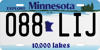 MN license plate 088LIJ