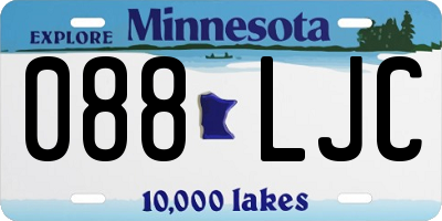 MN license plate 088LJC