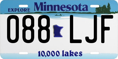 MN license plate 088LJF