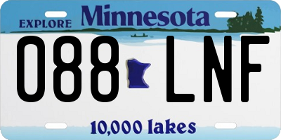 MN license plate 088LNF
