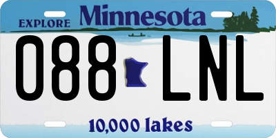 MN license plate 088LNL