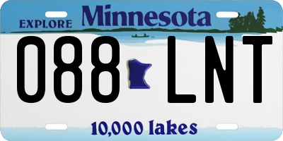 MN license plate 088LNT