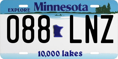 MN license plate 088LNZ