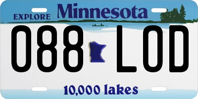 MN license plate 088LOD