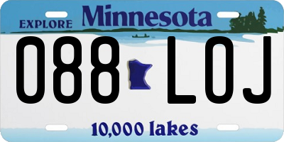 MN license plate 088LOJ