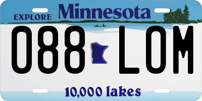 MN license plate 088LOM