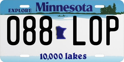 MN license plate 088LOP