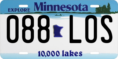 MN license plate 088LOS