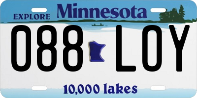 MN license plate 088LOY