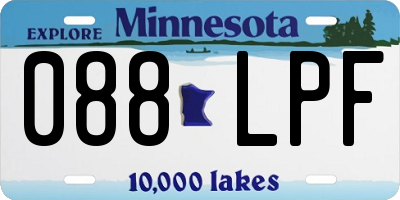 MN license plate 088LPF