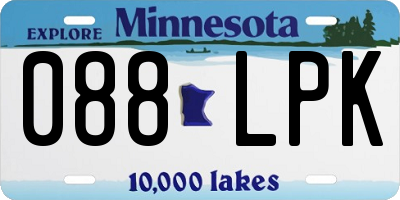 MN license plate 088LPK