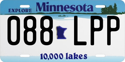 MN license plate 088LPP
