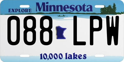 MN license plate 088LPW