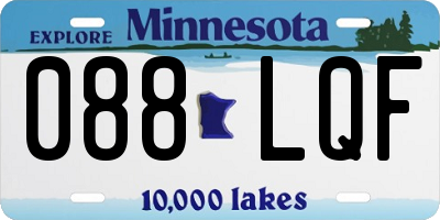MN license plate 088LQF