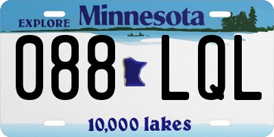 MN license plate 088LQL