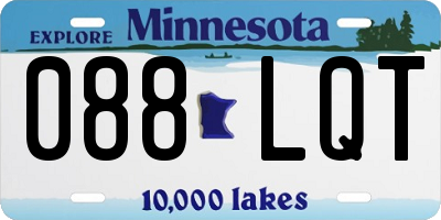 MN license plate 088LQT