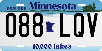 MN license plate 088LQV