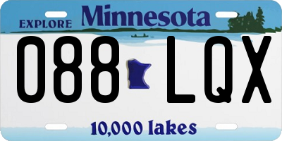 MN license plate 088LQX