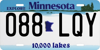 MN license plate 088LQY