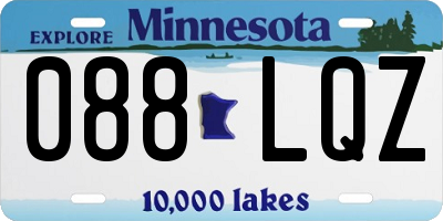 MN license plate 088LQZ
